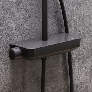 Душевая стойка Damixa Scandinavian Pure 936750300 с термостатом Черная матовая